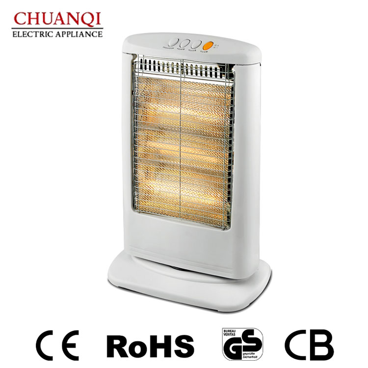 ¿Cómo mejora el confort de calefacción del hogar un calentador halógeno de 3 tubos de 1200 W con control remoto?